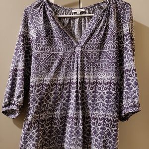 SOLD Patterned 3/4 Blouse